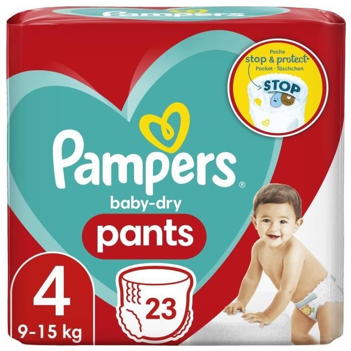 PAMPERS Baby-Dry Pants Taille 4 - 23 Couches-culottes