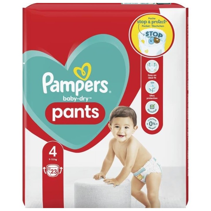 PAMPERS Baby-Dry Pants Taille 4 - 23 Couches-culottes