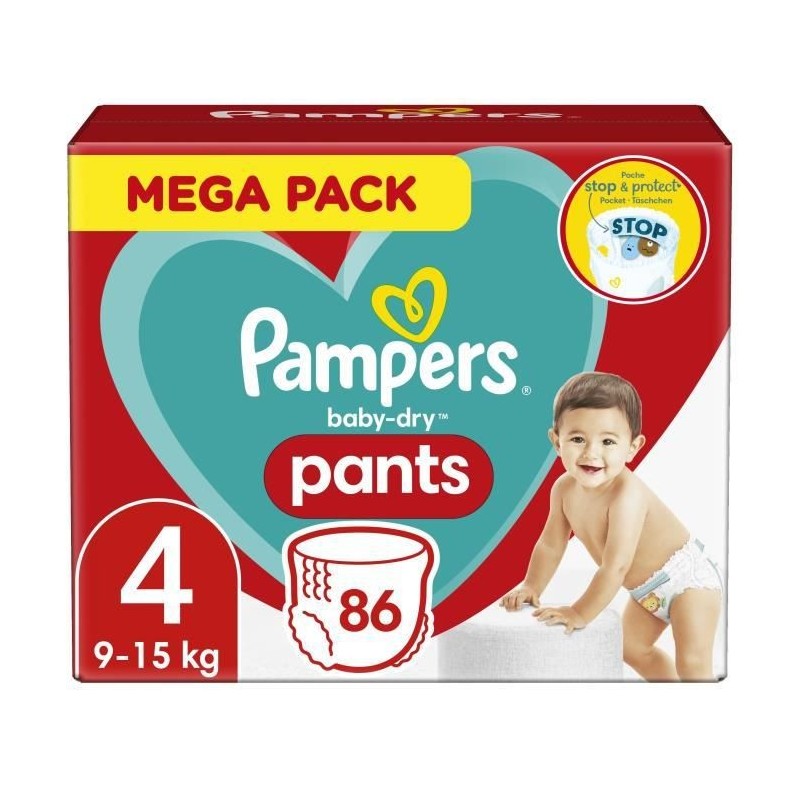 PAMPERS Baby-Dry Pants Taille 4 - 86 Couches-Culottes