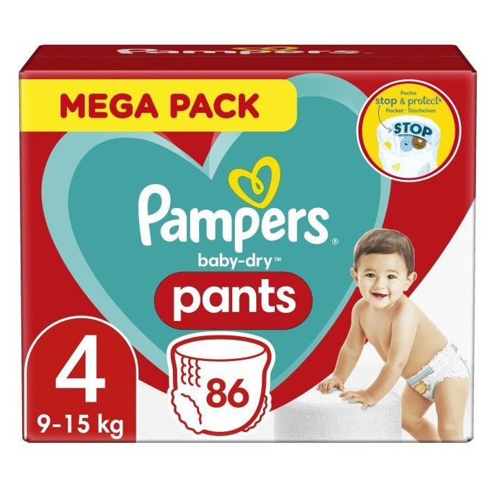 PAMPERS Baby-Dry Pants Taille 4 - 86 Couches-Culottes
