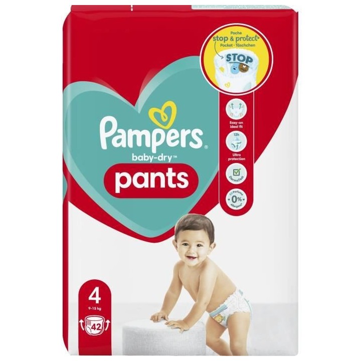 PAMPERS Baby-Dry Pants Taille 4 - 42 Couches-culottes