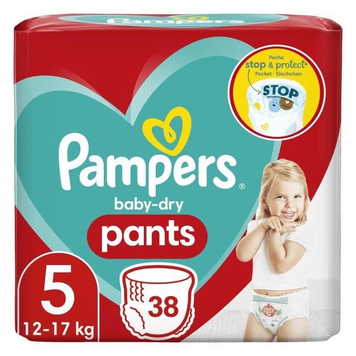 PAMPERS Baby-Dry Pants Taille 5 - 38 Couches-culottes