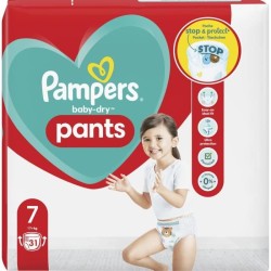 PAMPERS Baby-Dry Pants Taille 7 - 31 Couches-culottes