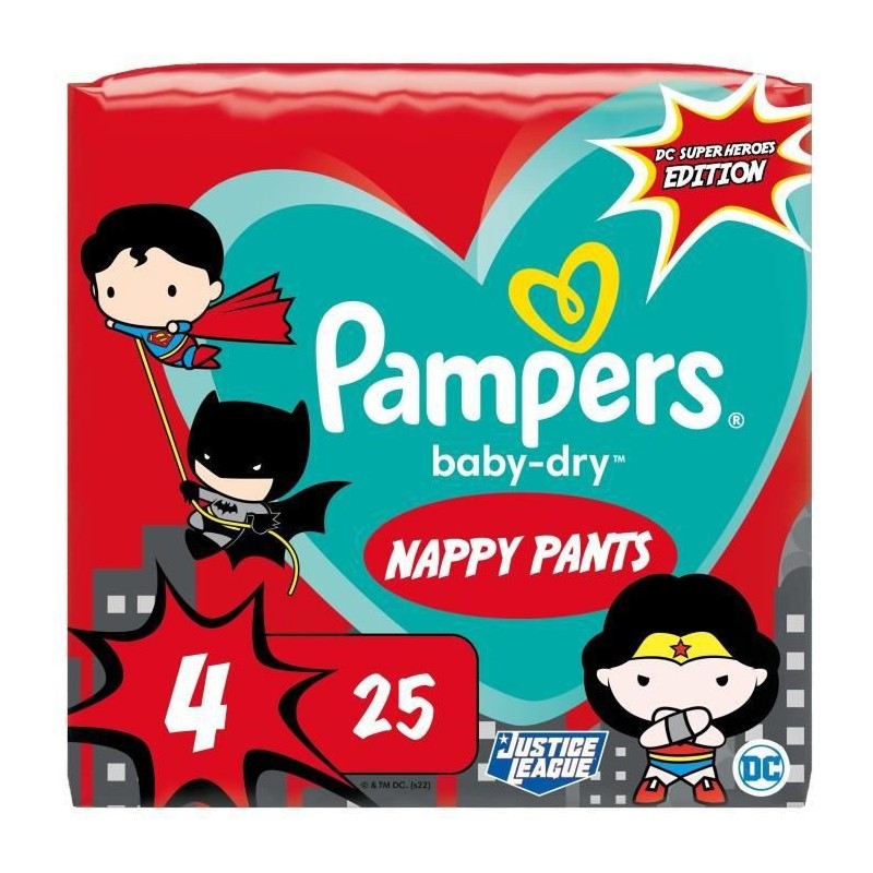 PAMPERS Baby-Dry Pants Taille 4 - 25 Couches-culottes