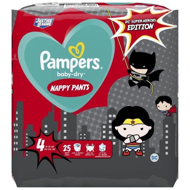 PAMPERS Baby-Dry Pants Taille 4 - 25 Couches-culottes