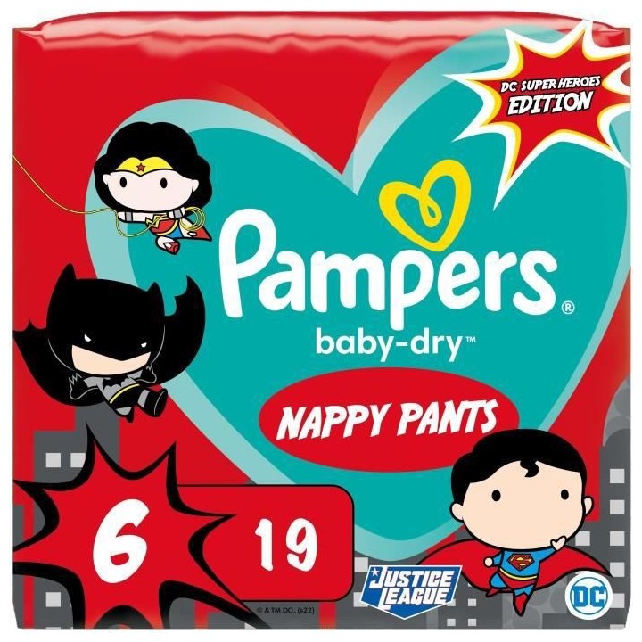 PAMPERS Baby-Dry Pants Taille 6 - 19 Couches-culottes