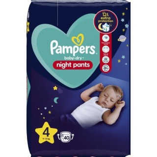 PAMPERS Baby-Dry Night Pants pour la nuit Taille 4 - 40 Couches-culott