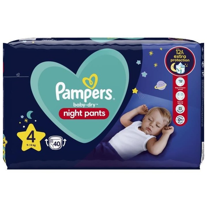 PAMPERS Baby-Dry Night Pants pour la nuit Taille 4 - 40 Couches-culott