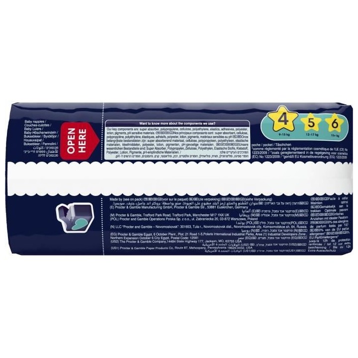 PAMPERS Baby-Dry Night Pants pour la nuit Taille 4 - 40 Couches-culott