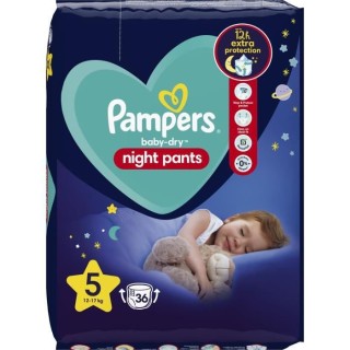 PAMPERS Baby-Dry Night Pants pour la nuit Taille 5 - 36 Couches-culott