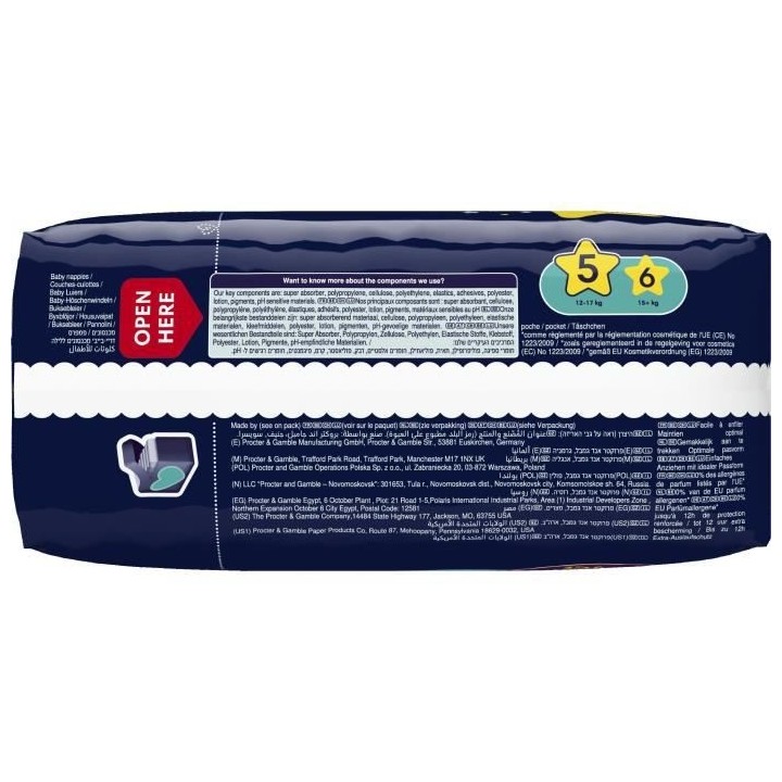 PAMPERS Baby-Dry Night Pants pour la nuit Taille 5 - 36 Couches-culott