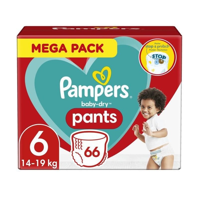 PAMPERS Baby-Dry Pants Taille 6 - 66 Couches-Culottes