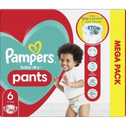 PAMPERS Baby-Dry Pants Taille 6 - 66 Couches-Culottes