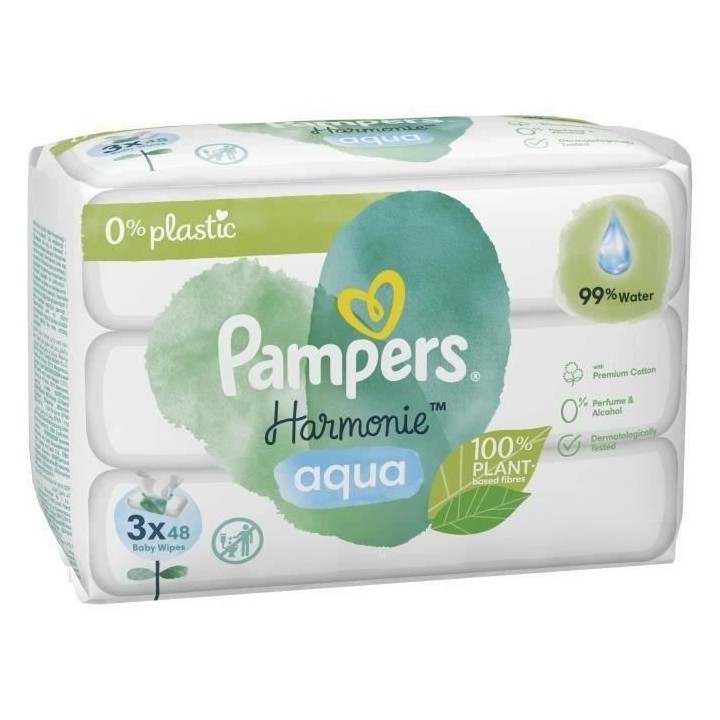 PAMPERS Harmonie Aqua - 144 Lingettes