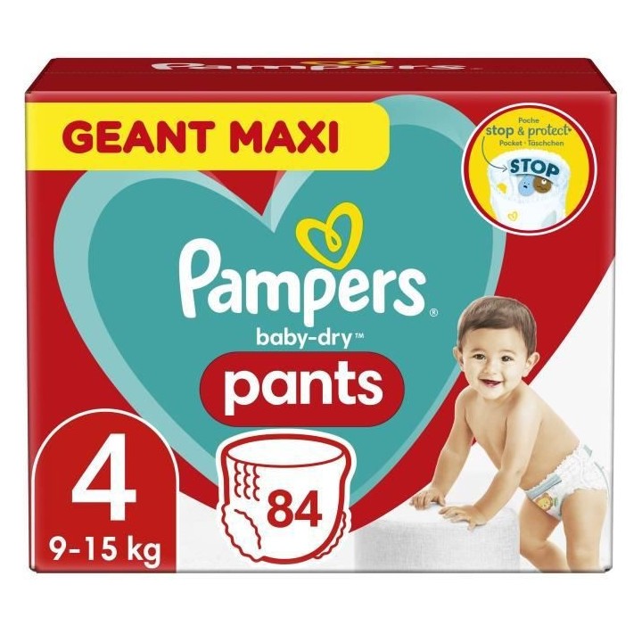 PAMPERS Baby-Dry Pants Taille 4 - 84 Couches-culottes