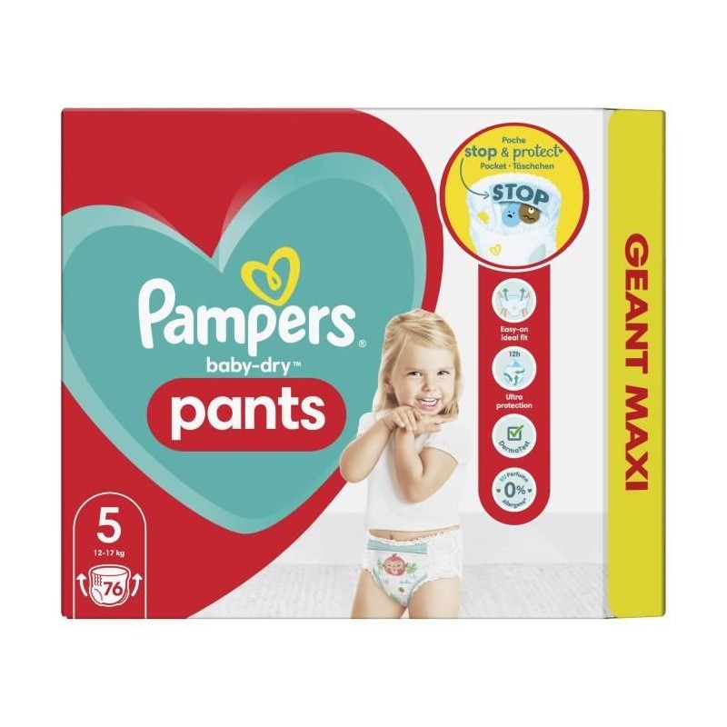 PAMPERS Baby-Dry Pants Taille 5 - 76 Couches-culottes