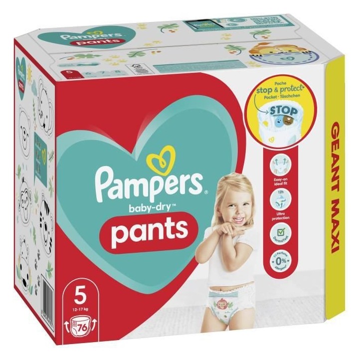 PAMPERS Baby-Dry Pants Taille 5 - 76 Couches-culottes