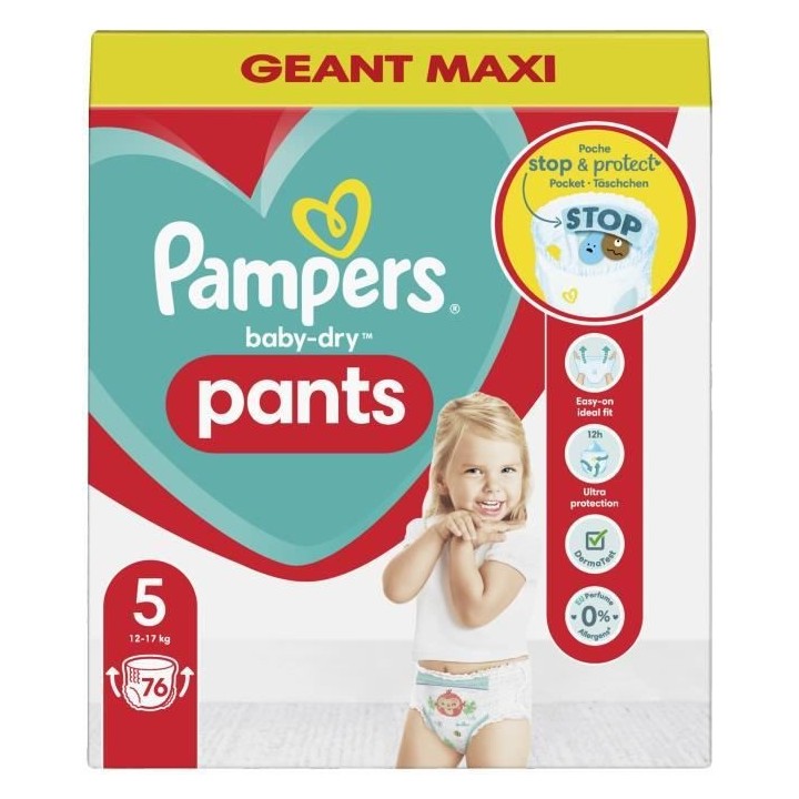 PAMPERS Baby-Dry Pants Taille 5 - 76 Couches-culottes