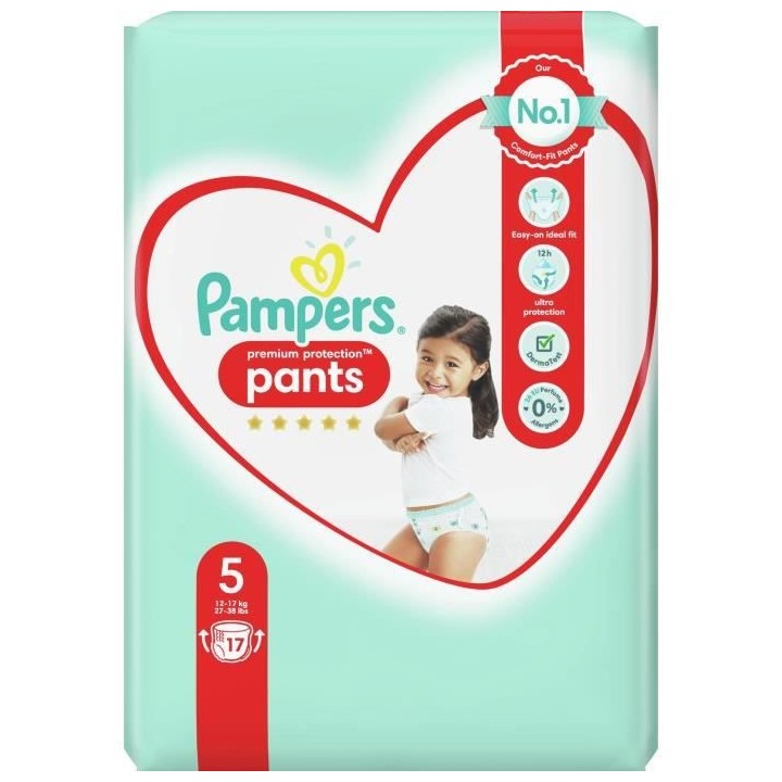 PAMPERS Premium Protection Pants Taille 5 - 16 Couches-culottes