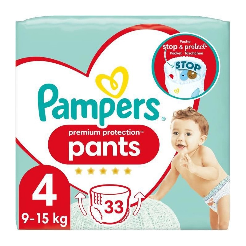 PAMPERS Premium Protection Pants Taille 4 - 33 Couches-culottes