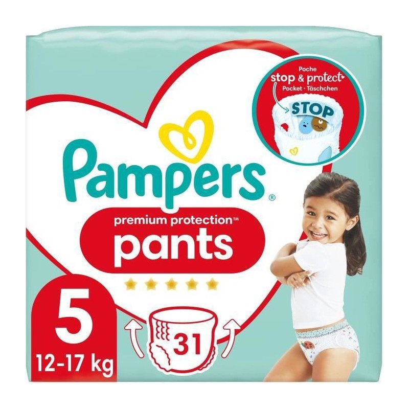 PAMPERS Premium Protection Pants Taille 5 - 31 Couches-culottes