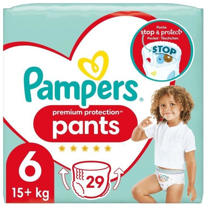 PAMPERS Premium Protection Pants Taille 6 - 29 Couches-culottes