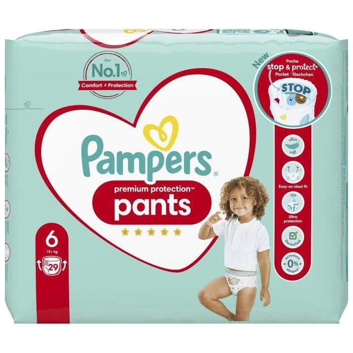 PAMPERS Premium Protection Pants Taille 6 - 29 Couches-culottes