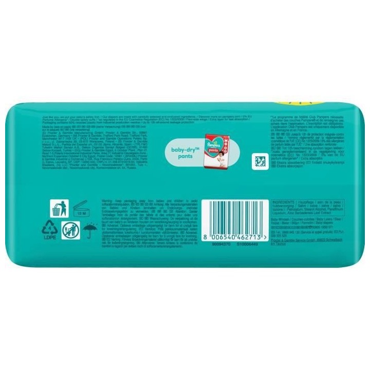 PAMPERS Baby-Dry Taille 4+ - 24 Couches