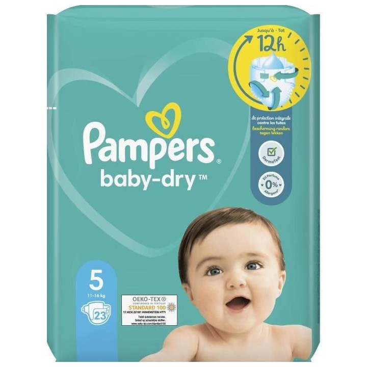 PAMPERS Baby-Dry Taille 5 - 23 Couches