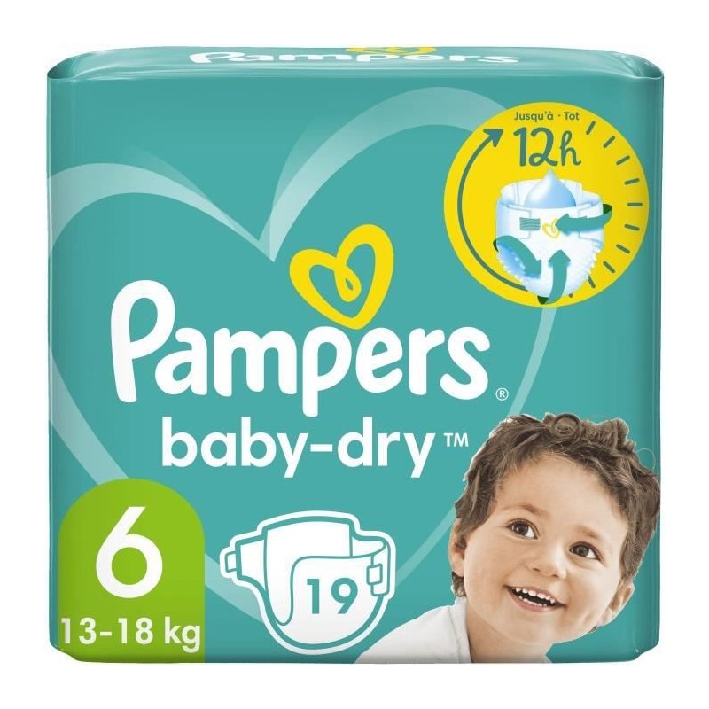 PAMPERS Baby-Dry Taille 6 - 19 Couches