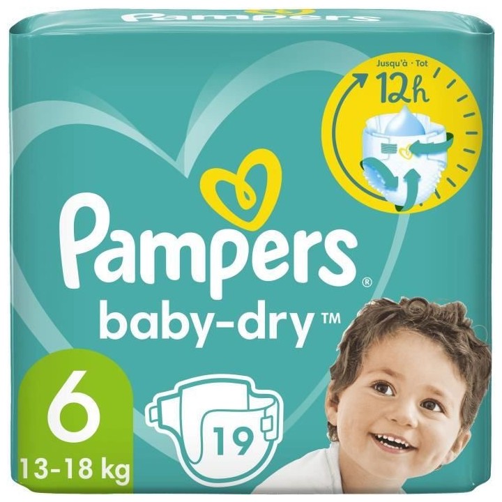 PAMPERS Baby-Dry Taille 6 - 19 Couches