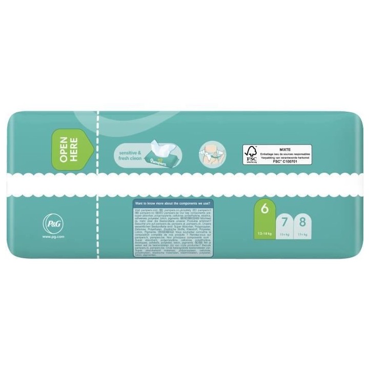 PAMPERS Baby-Dry Taille 6 - 19 Couches