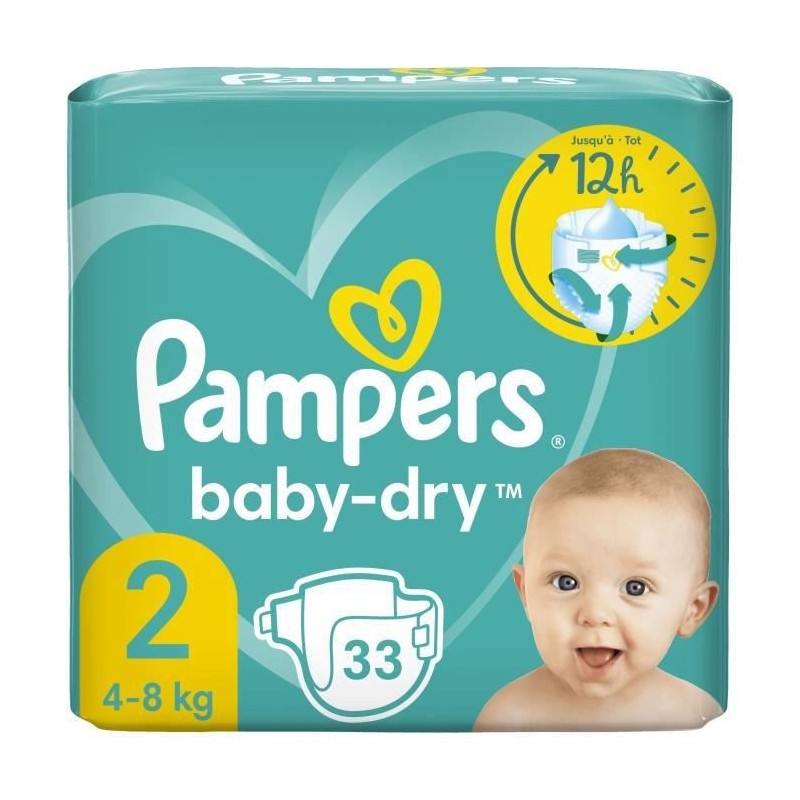 PAMPERS Baby-Dry Taille 2 - 33 Couches