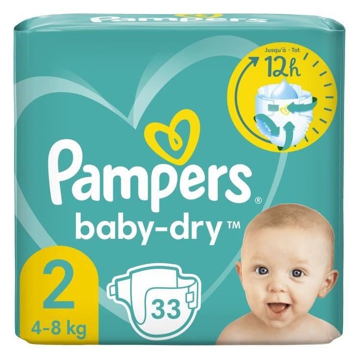 PAMPERS Baby-Dry Taille 2 - 33 Couches