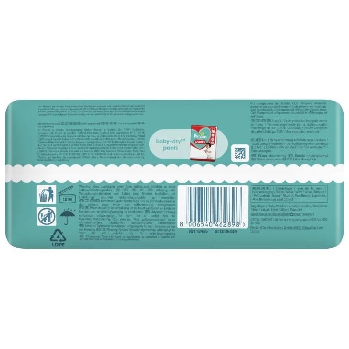 PAMPERS Baby-Dry Taille 3 - 30 Couches