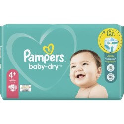 PAMPERS Baby-Dry Taille 4+ - 43 Couches