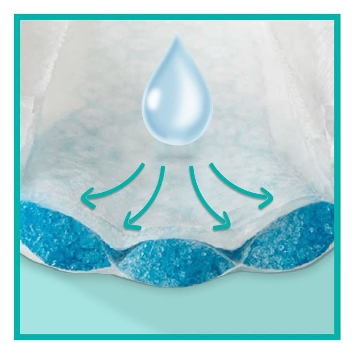 PAMPERS Baby-Dry Taille 4+ - 43 Couches