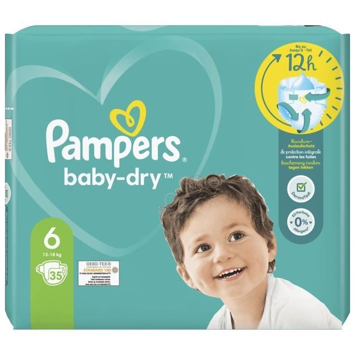 PAMPERS Baby-Dry Taille 6 - 35 Couches