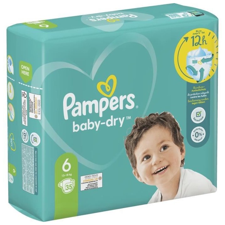PAMPERS Baby-Dry Taille 6 - 35 Couches