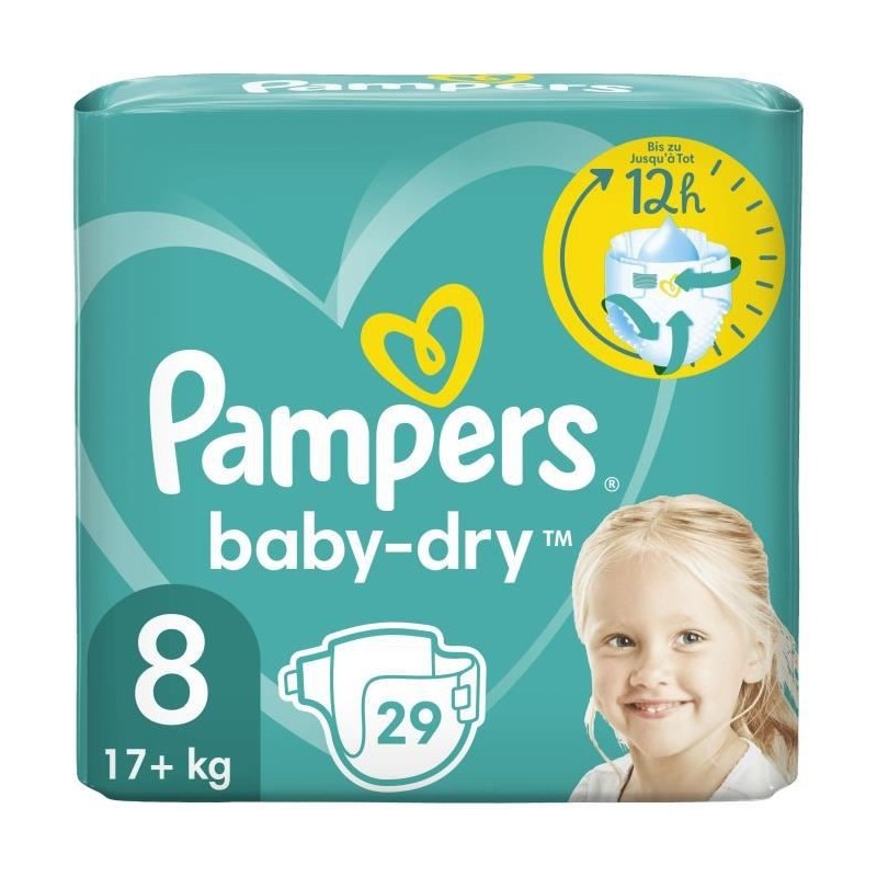 PAMPERS Baby-Dry Taille 8 - 29 Couches