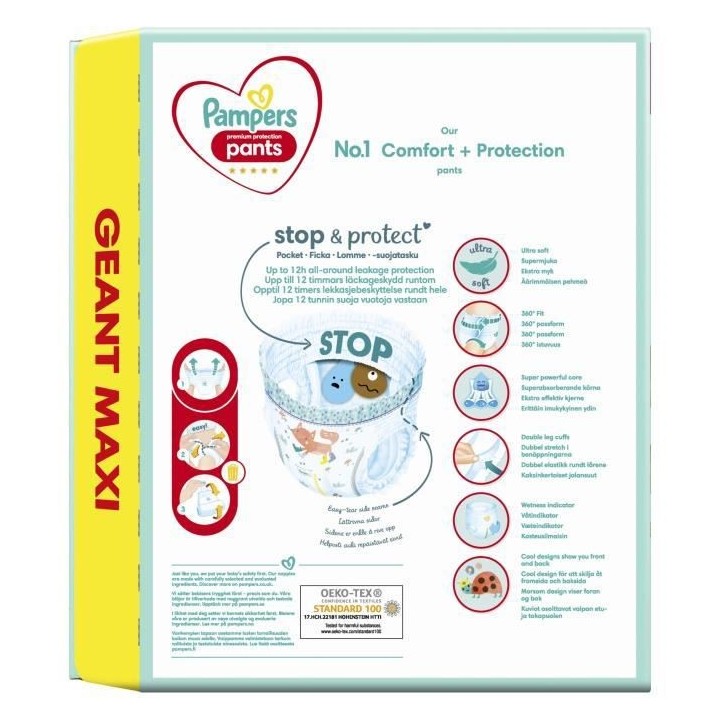 PAMPERS Premium Protection Pants Taille 6 - 58 Couches-culottes