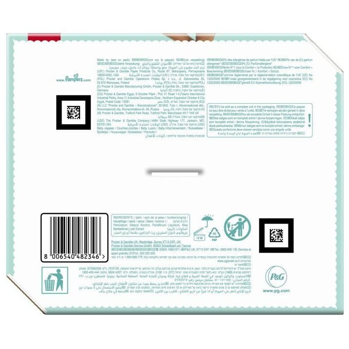 PAMPERS Premium Protection Pants Taille 6 - 62 Couches-culottes