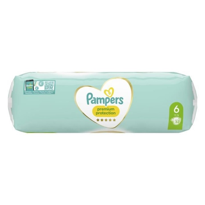 PAMPERS Premium Protection Taille 6 - 32 Couches