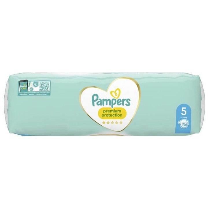 PAMPERS Premium Protection Taille 5 - 36 Couches