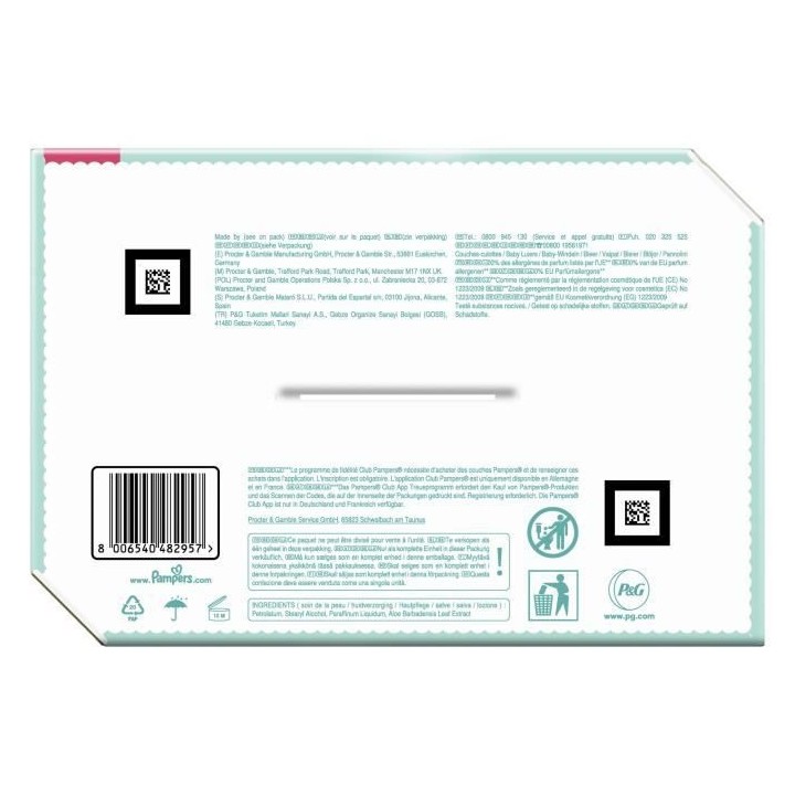 PAMPERS Premium Protection Taille 4 - 80 Couches