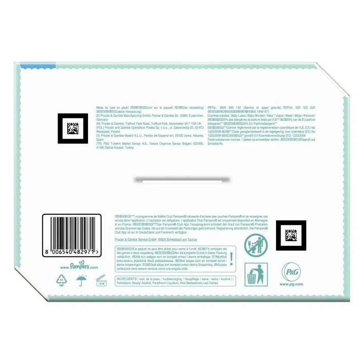 PAMPERS Premium Protection Taille 5 - 72 Couches