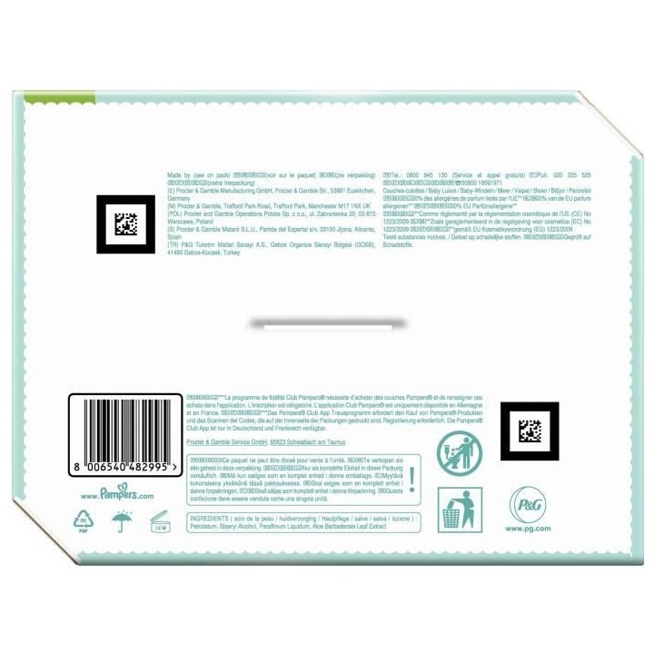 PAMPERS Premium Protection Taille 6 - 64 Couches