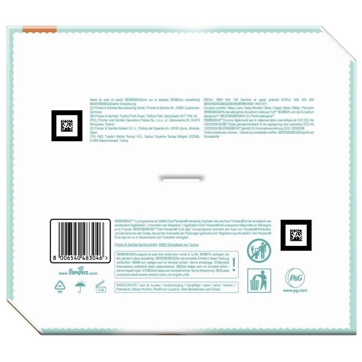 PAMPERS Premium Protection Taille 3 - 111 Couches