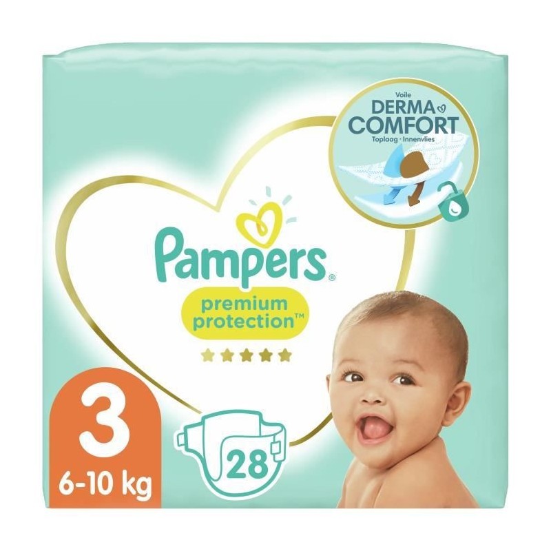 PAMPERS Premium Protection Taille 3 - 28 Couches