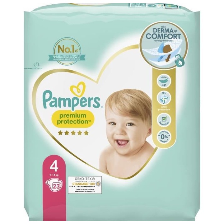 PAMPERS Premium Protection Taille 4 - 23 Couches